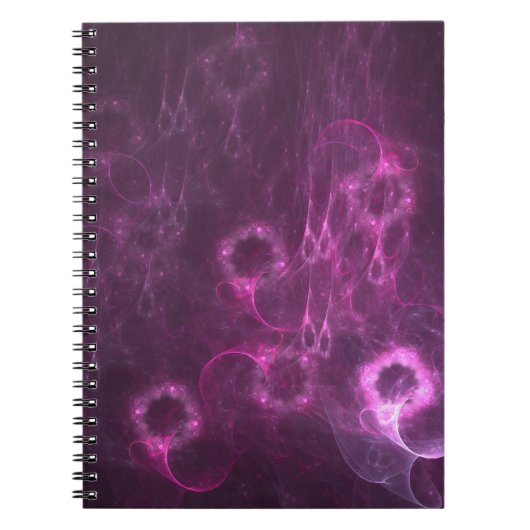 Carnet art abstrait de méduse rose (Devant)
