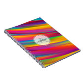 Carnet Art Abstrait dégradé de couleurs monogramme (Côté Droit)