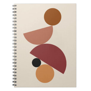 Carnet Art abstrait du milieu du siècle tenu en équilibre