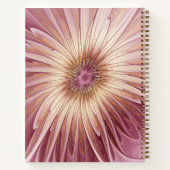 Carnet Art Abstrait Fractal Fleur & Tons de Bourgogne (Dos)