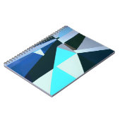 Carnet Art Abstrait géométrique bleu gras (Côté gauche)