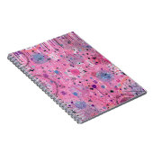 Carnet Art abstrait maximaliste rose  (Côté Droit)