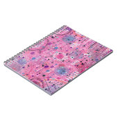 Carnet Art abstrait maximaliste rose  (Côté gauche)