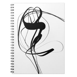 Carnet Art Abstrait minimaliste noir et blanc