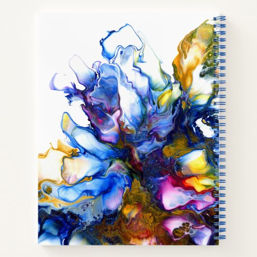 Carnet Art abstrait moderne bleu (Dos)