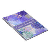 Carnet Art abstrait moderne bleu et violet (Côté Droit)