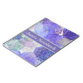 Carnet Art abstrait moderne bleu et violet (Côté gauche)