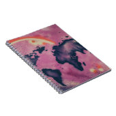 Carnet Art abstrait noir et rose (Côté Droit)