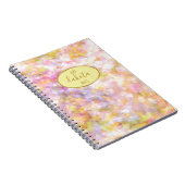 Carnet Art Abstrait Pastel jaune pâle Impressionnisme Not (Côté Droit)