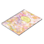 Carnet Art Abstrait Pastel jaune pâle Impressionnisme Not (Côté gauche)