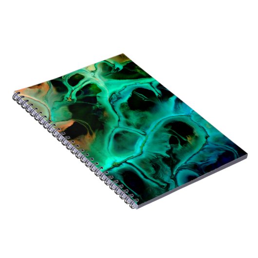 Carnet Art Abstrait peinture néon brillant en violet et p (Côté Droit)