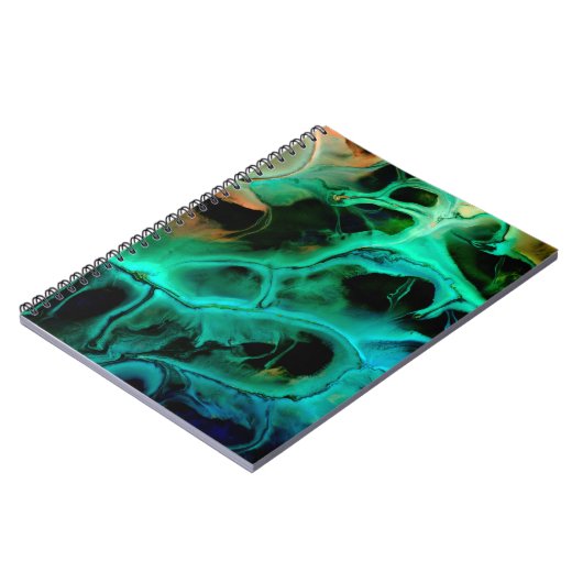 Carnet Art Abstrait peinture néon brillant en violet et p (Côté gauche)