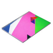 Carnet Art abstrait rose et multicolore (Côté gauche)