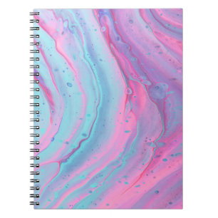 Carnet Art abstrait rose et vert