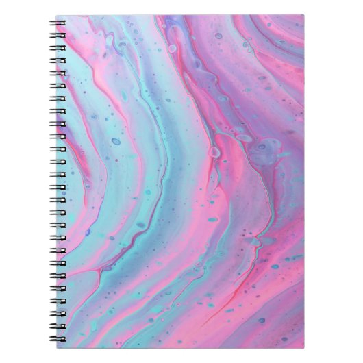 Carnet Art abstrait rose et vert (Devant)