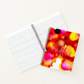 Carnet Art Abstrait rose jaune rouge et rose (Intérieur)