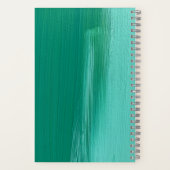 Carnet Art abstrait sarcelle serein Vagues de l'océan (Verso)