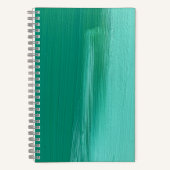 Carnet Art abstrait sarcelle serein Vagues de l'océan (Recto)