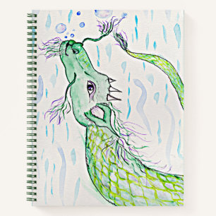Carnet Art aquarelle de dragon de mer