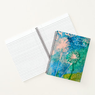 Carnet Art aquarelle flamant rose coloré