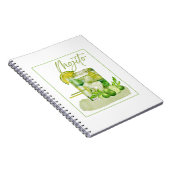 Carnet Art aquarelle Mojito Cocktail (Côté Droit)