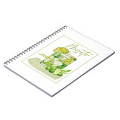 Carnet Art aquarelle Mojito Cocktail (Côté gauche)