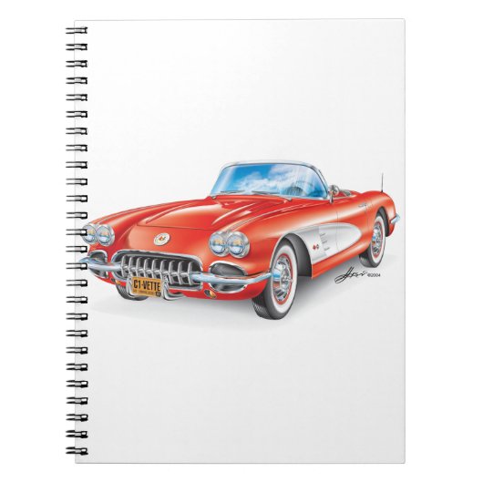 CARNET ART AUTOMOBILE DE VETTE ÉLÉGANT (Devant)