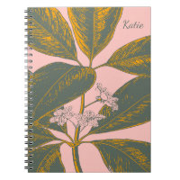 Art Botanique Frond Pink Green Palm Personnalisé