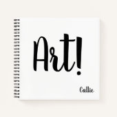 Carnet Art Carré simple personnalisé (Devant)