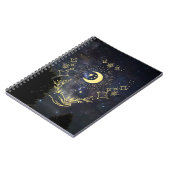 Carnet Art céleste Lune et étoiles (Côté gauche)