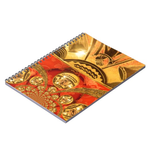 Carnet Art Culturel Africain : Design Rouge Or Riche (Côté gauche)