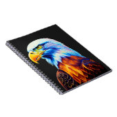 Carnet Art d'aigle à tête blanche coloré (Côté Droit)