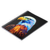 Carnet Art d'aigle à tête blanche coloré (Côté gauche)