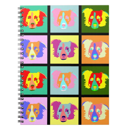 Carnet Art de bruit de border collie (Devant)