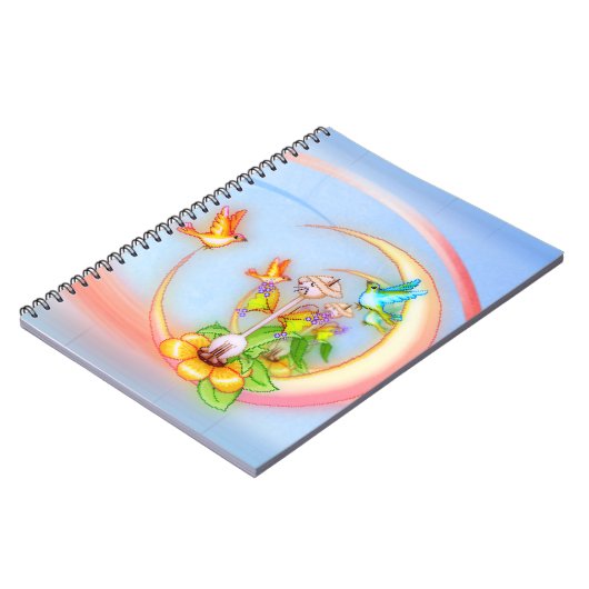 Carnet Art de chat et de pixel d'oiseaux (Côté gauche)