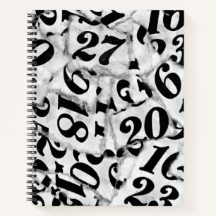 Carnet Art de collage de chiffres en papier déchiré