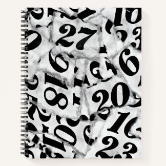 Carnet Art de collage de chiffres en papier déchiré