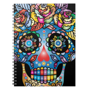 Carnet Art de crâne en sucre, Jour des morts