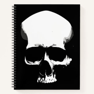 Carnet Art de crâne monochrome
