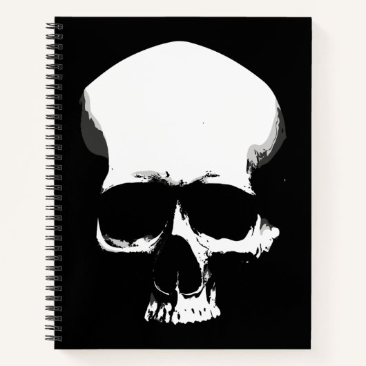 Carnet Art de crâne monochrome (Devant)