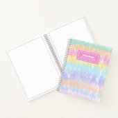 Carnet Art de croquis de nom Tie-Dye à rayures pastel arc (Intérieur)
