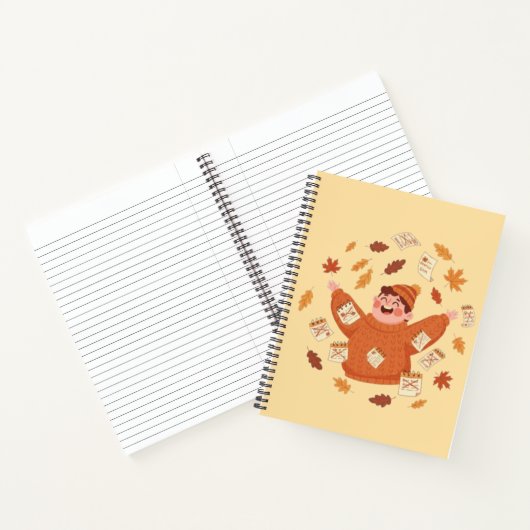 Carnet Art de feuilles d'automne | Conception ludique d'a (Intérieur)