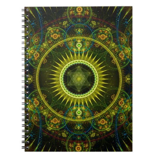 Carnet Art de fractale "de roue de Magick de Metatron" - (Devant)