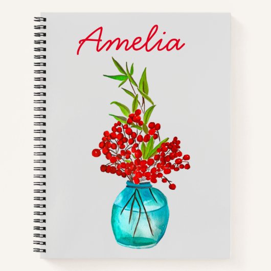 Carnet Art de l'aquarelle Red Berries (Devant)