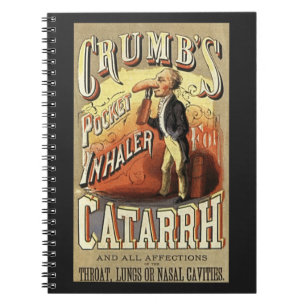 Carnet Art de l'étiquette vintage, inhalateur de poche po