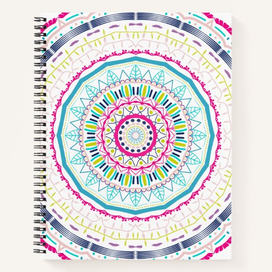 Carnet Art de mandala coloré vibrant (Devant)