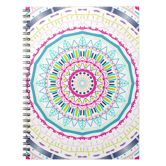 Carnet Art de mandala coloré vibrant (Devant)