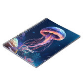 Carnet Art de méduse, nom en écriture blanche, année (Côté gauche)