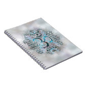 Carnet Art de mot de Namaste de labradorite dans Lotus (Côté Droit)