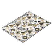 Carnet Art de motif géométrique moderne de triangles et d (Côté gauche)